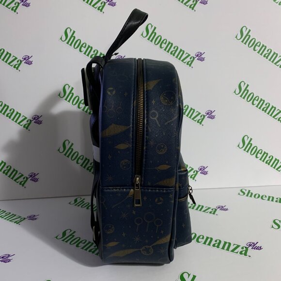 Bioworld Mini Backpack Harry Potter Quidditch Hogwarts Navy & Gold Snitch Bag Harry Potter Wizarding World Hogwarts Quidditch Snitch  main image 4
